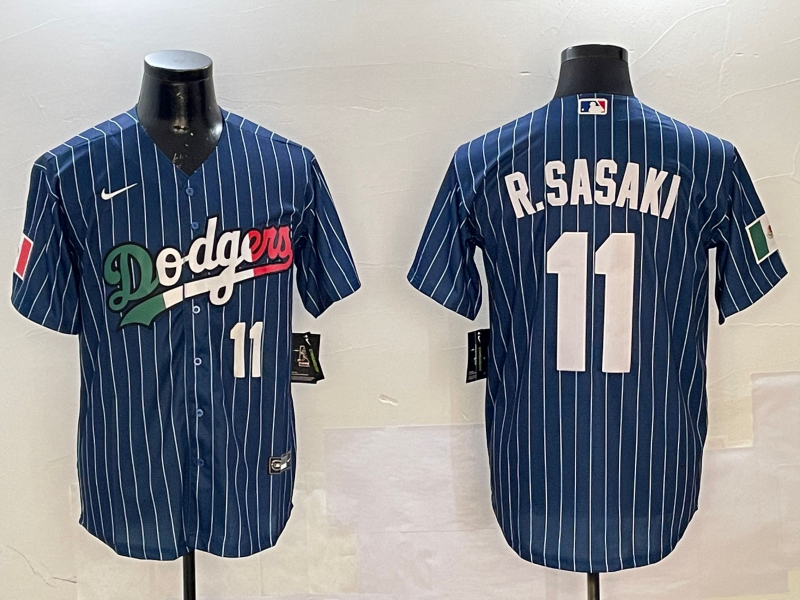 Men Los Angeles Dodgers #11 R Sasaki blue 2025 MLB nike jersey style 6->los angeles dodgers->MLB Jersey